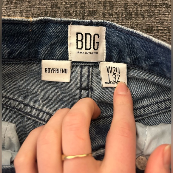 BDG Blue Swirl Print Boyfriend Denim Jeans 24Wx32L - Picture 4 of 6